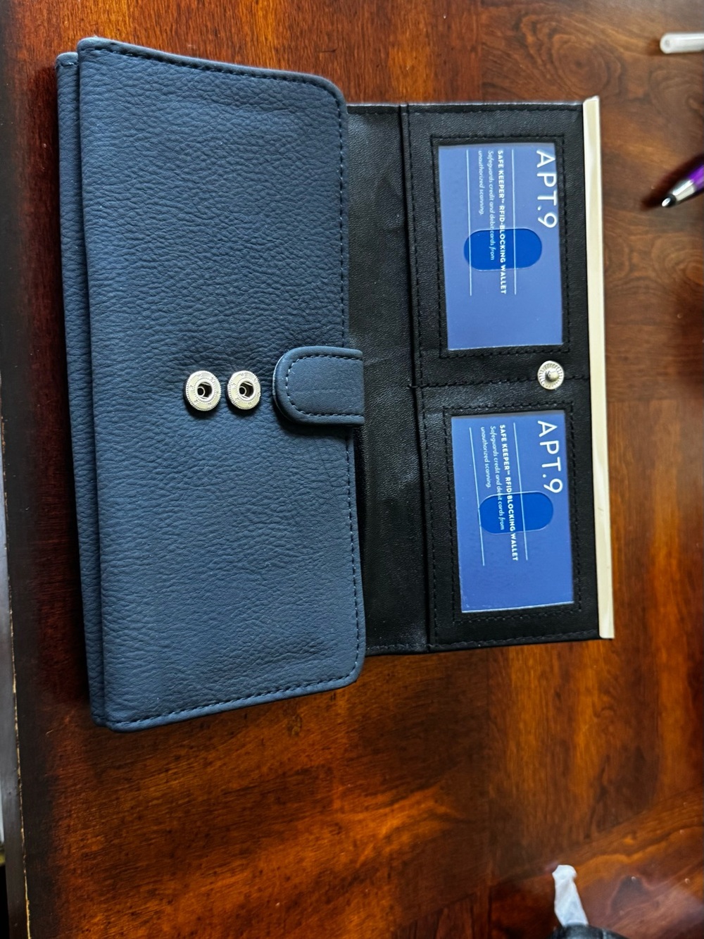 Apt. 9 Black Textured RFID-Blocking Trifold Wallet